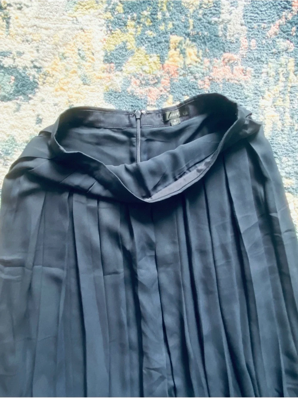JCrew Pleated Maxi navy Skirt